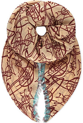 Vivienne Westwood Graffiti orb scarf