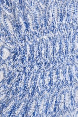 Missoni Diamantino Rilievo crochet-knit halterneck swimsuit