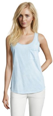 C&C California clearwater blue cotton patch pocket tank