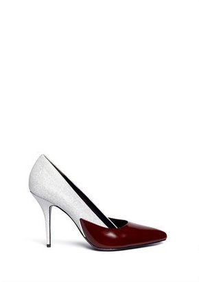 Nobrand 'Cicely' textured leather colourblock pumps