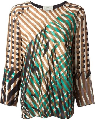 Forte Forte geometric striped blouse