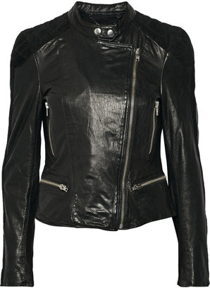 Muu Baa Muubaa Yarra nubuck-trimmed leather biker jacket