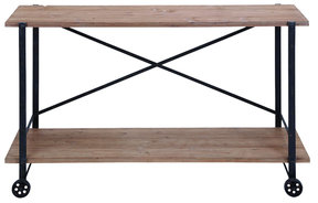 X-Back Metal & Wood Console