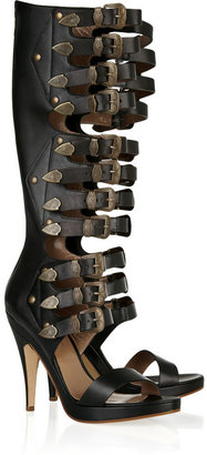 Sigerson Morrison Buckle-strap leather sandal boots