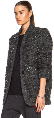 Isabel Marant Ta Sequin Over Wool-Blend Jacket