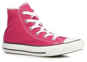 Converse Girl's bright pink hi-top trainers