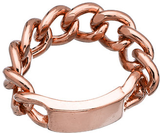 Blu Bijoux Rose Gold Link Tag Ring