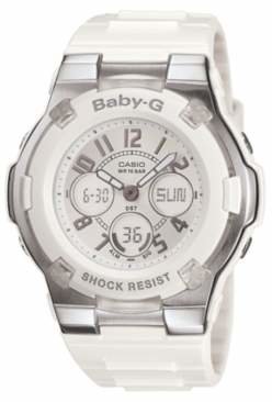G-Shock G Shock Baby-g Women's White Resin Strap Watch BGA110-7B
