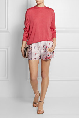 Stella McCartney Warwick high-rise floral-jacquard shorts