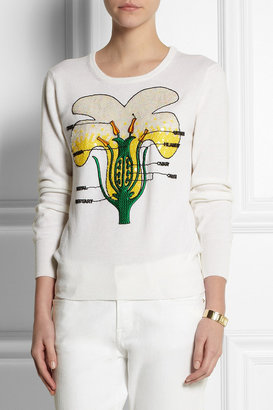 Christopher Kane Buttercup embellished cashmere sweater