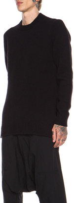 Comme des Garcons SHIRT Oversized Asymmetric Knit Wool Sweater in Black