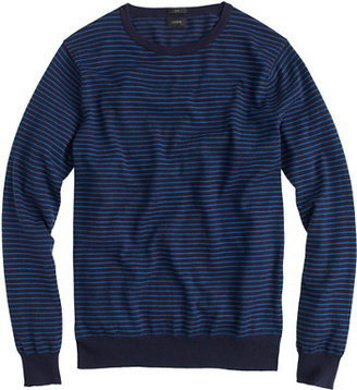 J.Crew Slim cotton-cashmere sweater in microstripe