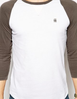 G Star T-Shirt With 3/4 Length Sleeve