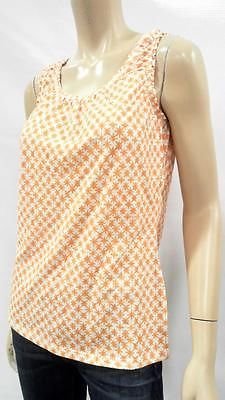 Merona Womens M Cami Tank Top Pull Over Scoop Neck Ruched Geometric CHOP 2JXYz1