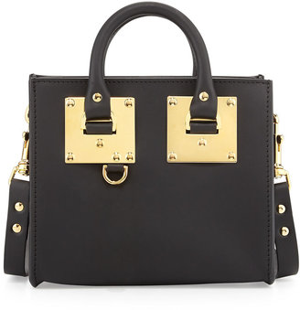 Sophie Hulme Small Leather Box Satchel Bag, Black