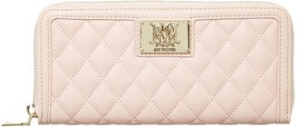 Love Moschino Quilt large pink ziparound purse