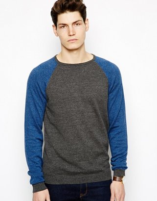 Esprit Sweater With Raglan Sleeve - Grey
