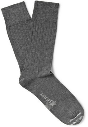 Corgi Fine-Gauge Cotton and Cashmere-Blend Socks