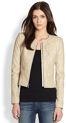 BCBGMAXAZRIA Quilted Faux Leather Jacket
