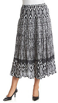 Notations Solid Tiered Skirt