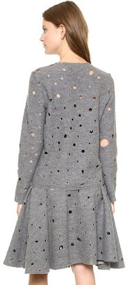J.W.Anderson Perforated Wool V Neck Sweater