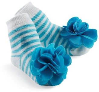 Mud Pie MP173248 Baby Socks, Blue, White, 0-12 Months