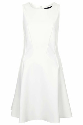 Topshop Sleeveless filppy dress with seam detailing and zip fastening at the back. 85% polyester, 15% elastane. machine washable.