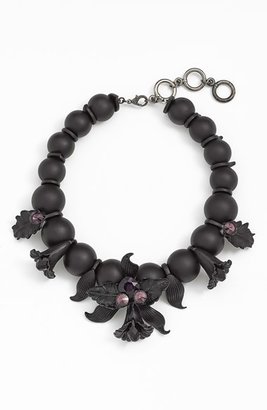 Cara 'Black Orchid' Statement Necklace