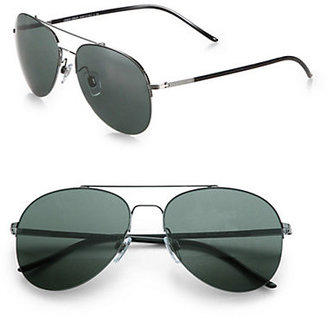 Giorgio Armani Semi-Rimless Aviator Sunglasses