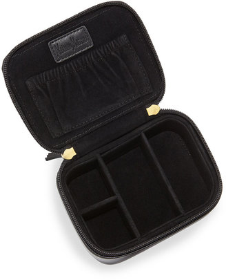 Neiman Marcus Leopard Calf-Hair Jewelry Box, Plum