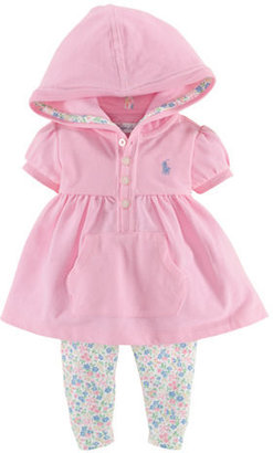 Ralph Lauren Childrenswear Hooded Dress Pantset-CARMEL PINK-3 Months