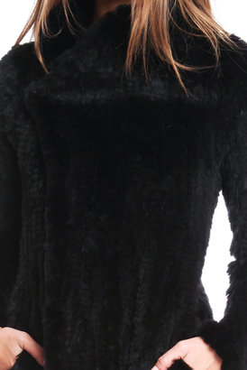 June Long Fur Knitted Coat