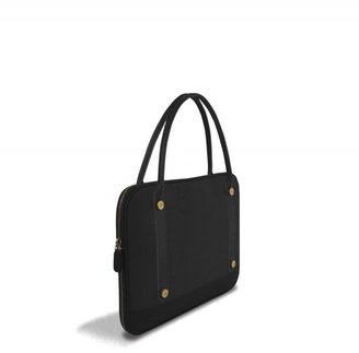 Walter Apto Black Cotton and Leather Laptop Sleeve