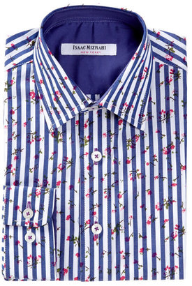Isaac Mizrahi Rose Stripe Dress Shirt (Toddler, Little Boys, & Big Boys)