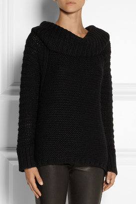 Donna Karan Alpaca, silk, cashmere and wool-blend sweater