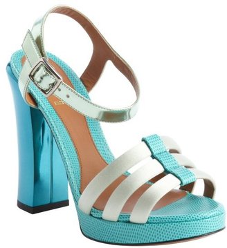 Fendi turquoise and light blue strappy 'Giada' sandals