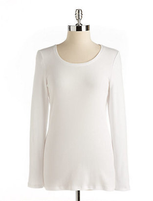 Lord & Taylor Long-Sleeved Cotton Tee