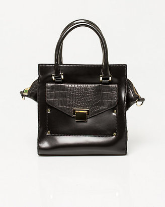 Le Château Leather Croc Embossed Tote