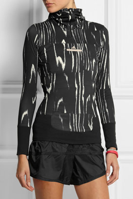 adidas by Stella McCartney Run Climalite® printed stretch hooded top