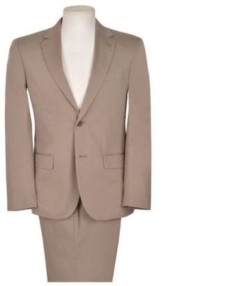 DKNY Mens Regular Fit Two Piece Suit Jacket and Unfinished Hemmed Trousers Pants