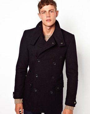 ASOS Wool Jacket With Funnel Neck