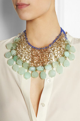 Etro + V&A gold-tone agate necklace