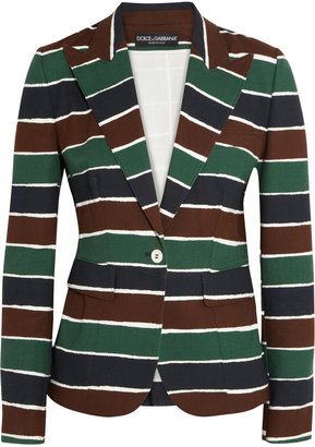 Dolce & Gabbana Striped cotton-blend blazer