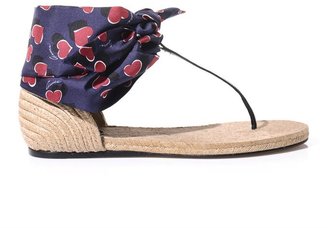 Gucci Carolina raffia & silk sandals
