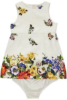 Dolce & Gabbana Floral Bouquet Print Brocade Dress