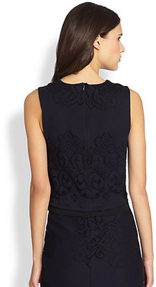A.L.C. Maxwell Knit Lace-Patterned Top