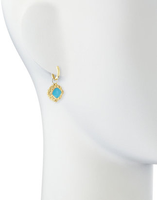 Jude Frances Quilted Bezel Turquoise Earring Charms