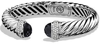 David Yurman Waverly Cable Bracelet with Black Onyx and Diamonds