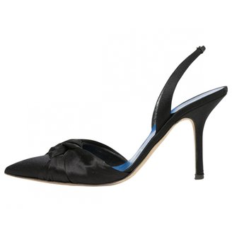 Vera Wang Black Cloth Sandals