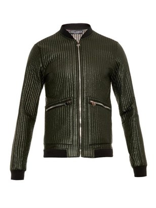 Dolce & Gabbana Ribbed bomber jacket